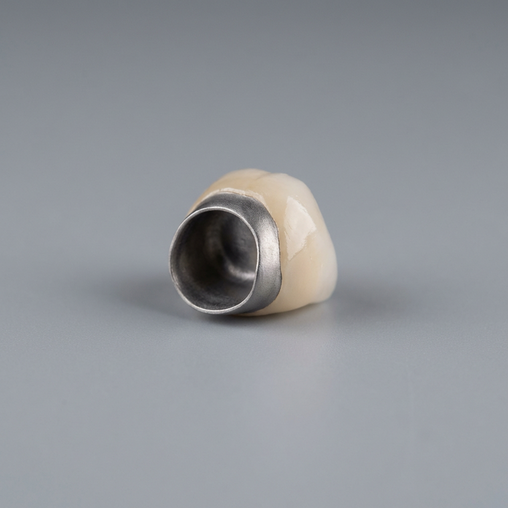 Porcelain fused to metal crown